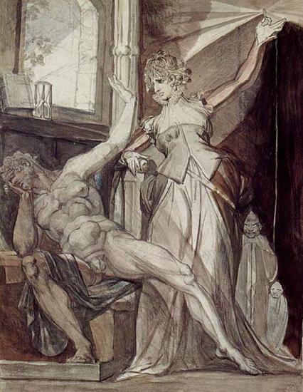 Johann Heinrich Fuseli Kriemhild zeigt Gunther im Gefangnis den Nibelungenring oil painting picture